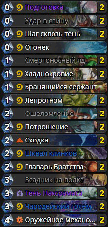 Дешевая колода Разбойника против Валестраза Порочного в героическом режиме