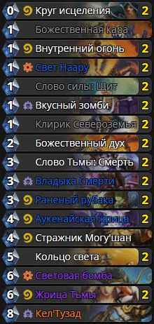 Дешевая колода Жреца против Хромаггуса в героическом режиме